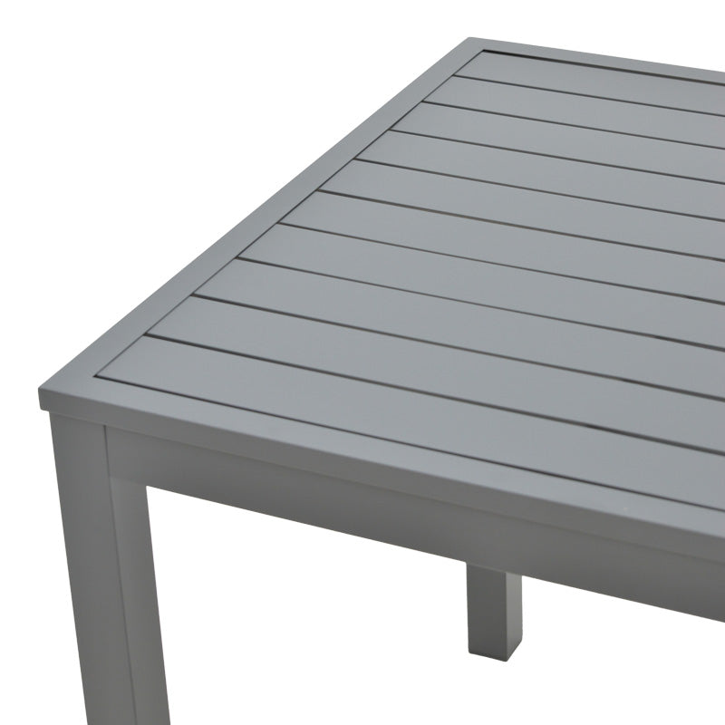 Set de sufragerie cu 4 Scaune Kliton-Naoki, Aluminiu și metal, Închis Antracit Negru, 80x80x74 cm