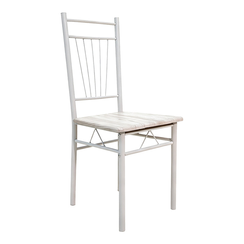 Set de sufragerie cu 5 piese, sonoma albe, 110x60x75 cm