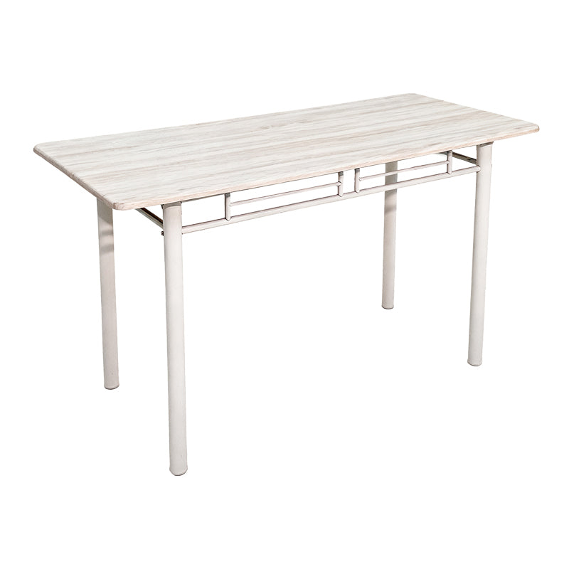 Set de sufragerie cu 5 piese, sonoma albe, 110x60x75 cm