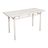 Set de sufragerie cu 5 piese, sonoma albe, 110x60x75 cm