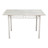 Set de sufragerie cu 5 piese, sonoma albe, 110x60x75 cm