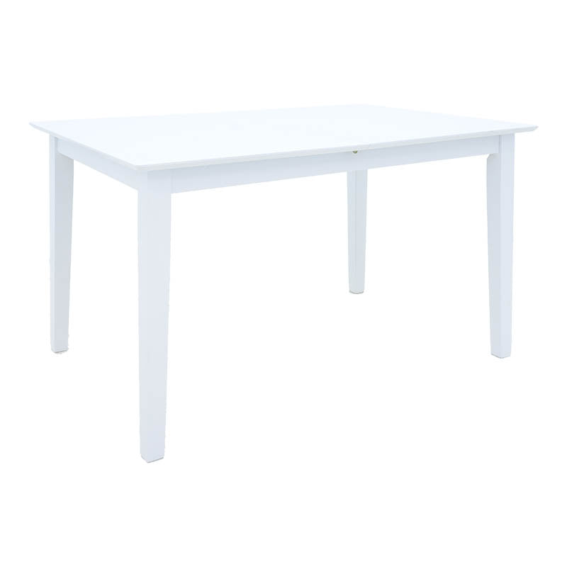 Set masa extensibila cu 5 piese Mabor-York, Lemn, Alb, 120-150x80x73 cm