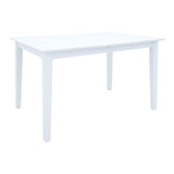 Set masa extensibila cu 5 piese Mabor-York, Lemn, Alb, 120-150x80x73 cm