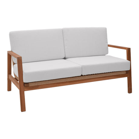 Set masa, fotolii si canapea 4 buc de gradina Doumain Boho, Natural, 150x90x72 cm