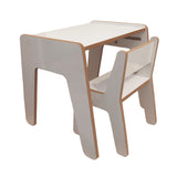Set masa si scaun copii Mini Bambini, antracit - alb, 59x30x44 cm