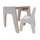 Set masa si scaun copii Mini Bambini, antracit - alb, 59x30x44 cm