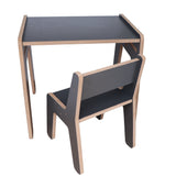 Set masa si scaun copii Mini Bambini, antracit - alb, 59x30x44 cm