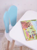 Set masa si scaun pentru copii Furniture Bunny One, 50x45x60 cm - Baby Blue White