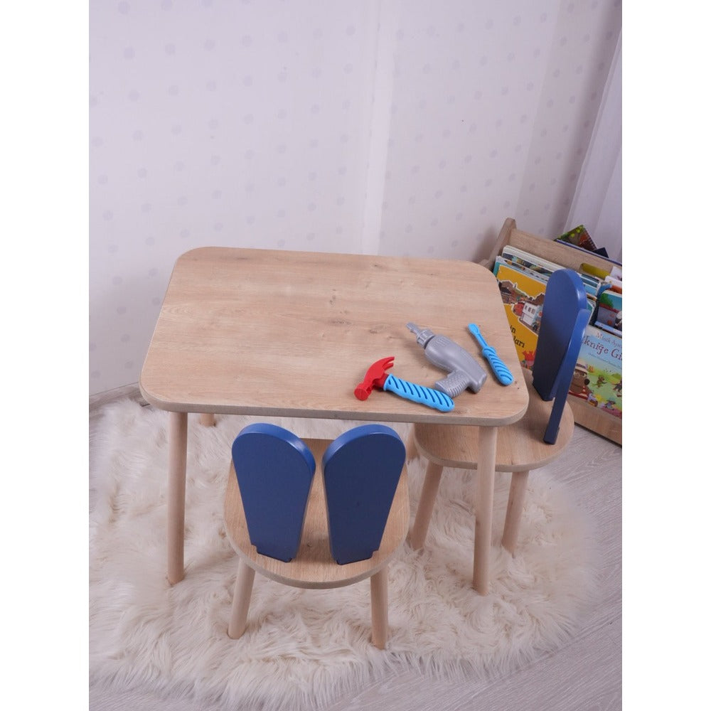 Set masa si scaun pentru copii Furniture Bunny One, 50x45x60 cm - Set masa si scaun pentru copii Furniture Bunny One, 30x25 cm - 517BMB1124