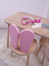 Set masa si scaun pentru copii Furniture Bunny One, 50x45x60 cm - Pink Brown