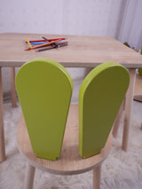 Set masa si scaun pentru copii Furniture Bunny One, 50x45x60 cm - Pistachio Green Brown