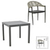 Set masa si scaune 3 buc de gradina Elation, Antracit, 80x80x74 cm