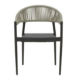 Set masa si scaune 3 buc de gradina Elation, Antracit, 80x80x74 cm