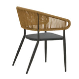 Set masa si scaune 3 buc de gradina Kliton-Raven, Antracit, 80x80x74 cm