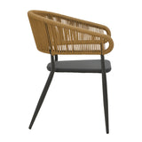 Set masa si scaune 3 buc de gradina Kliton-Raven, Antracit, 80x80x74 cm