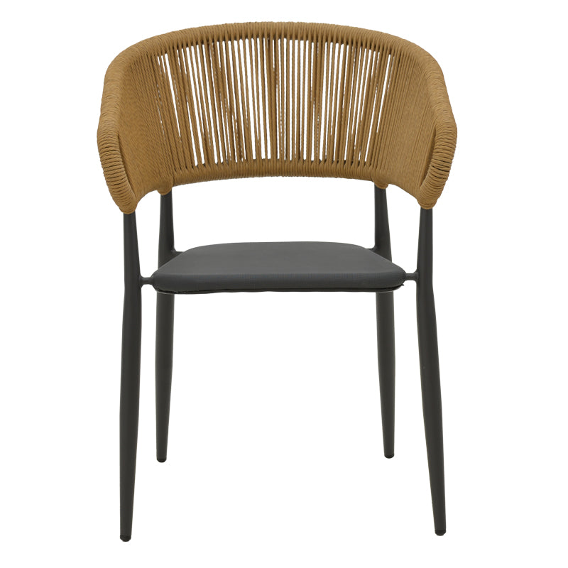 Set masa si scaune 3 buc de gradina Kliton-Raven, Antracit, 80x80x74 cm