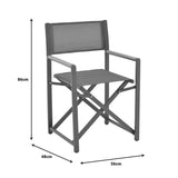 Set masa si scaune 3 buc de gradina Mabu-Kliton, Antracit, 80x80x74 cm