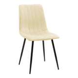 Set masa si scaune 3 piese Julita-Noor, Natural, 80x80x73 cm