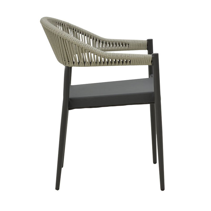 Set masa si scaune 5 buc de gradina Elation, Antracit, 80x80x74 cm