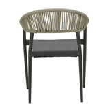 Set masa si scaune 5 buc de gradina Elation, Antracit, 80x80x74 cm