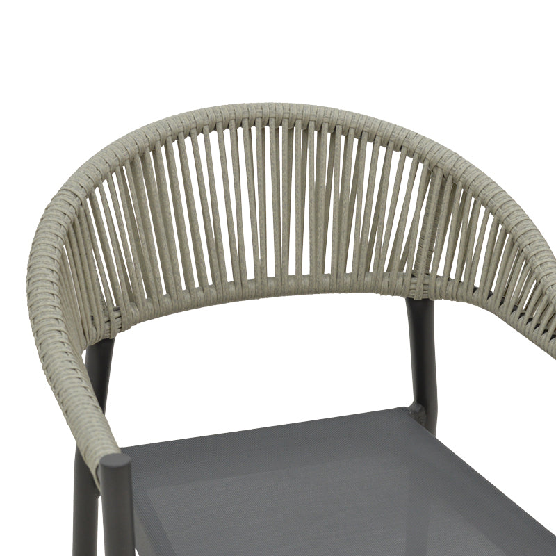 Set masa si scaune 5 buc de gradina Elation, Antracit, 80x80x74 cm
