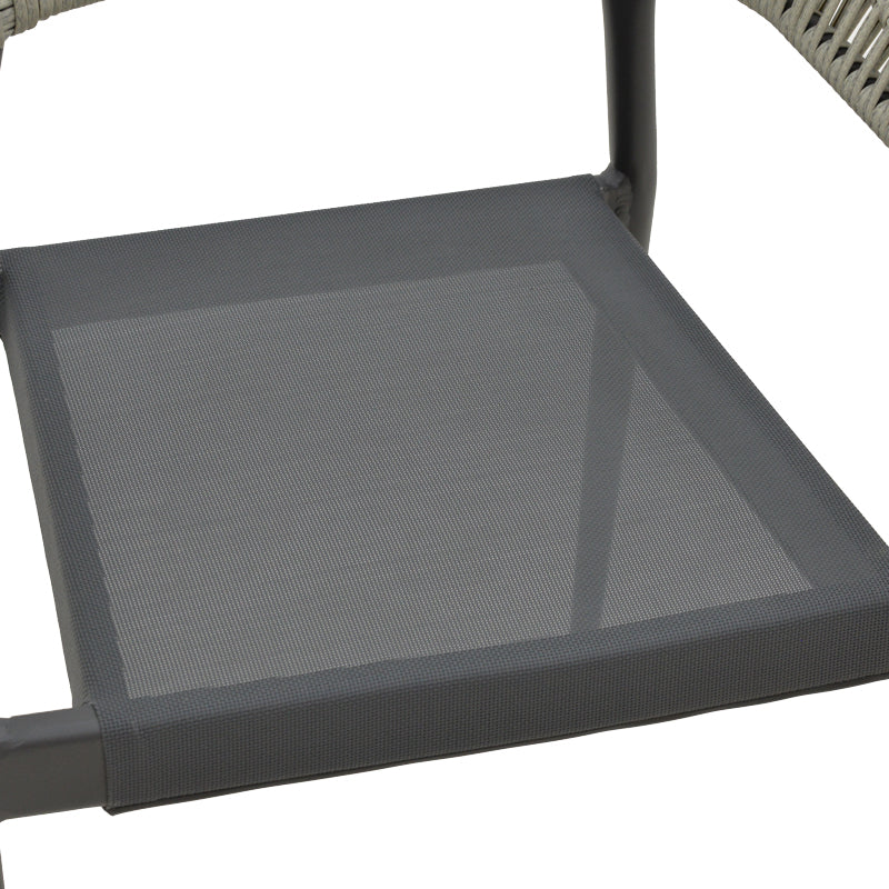 Set masa si scaune 5 buc de gradina Elation, Antracit, 80x80x74 cm