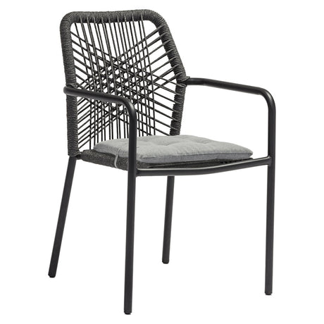Set masa si scaune 5 buc de gradina Kliton-Kherson, Antracit, 80x80x74 cm