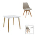 Set masa si scaune 5 buc Natali-Gaston, Alb, 80x80x76 cm