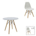 Set masa si scaune 5 piese Julita, Alb, 80x80x73 cm