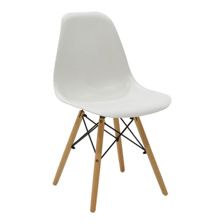 Set masa si scaune 5 piese Julita, Alb, 80x80x73 cm
