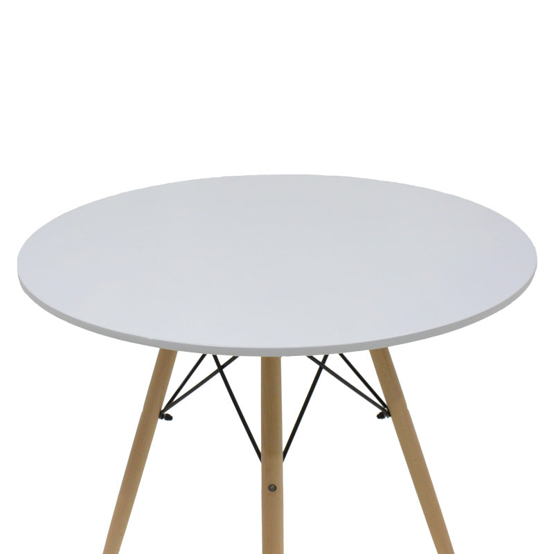 Set masa si scaune 5 piese Julita, Alb, 80x80x73 cm