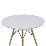Set masa si scaune 5 piese Julita, Alb, 80x80x73 cm
