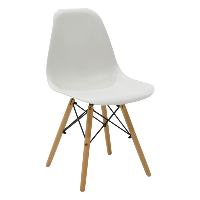 Set masa si scaune 5 piese Manka-Julita, Alb, 110x80x77 cm