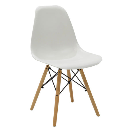 Set masa si scaune 5 piese Manka-Julita, Alb, 110x80x77 cm