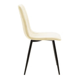 Set masa si scaune 5 piese Natali-Noor, Alb, 120x80x76 cm