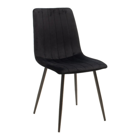 Set masa si scaune 5 piese Natali-Noor, Negru, 120x80x76 cm