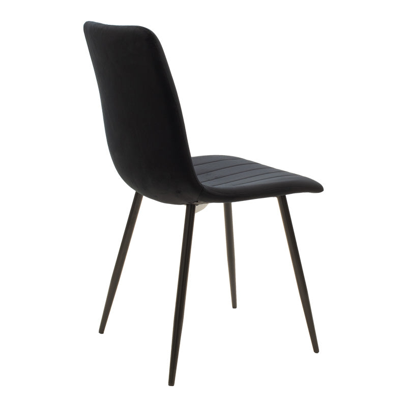 Set masa si scaune 5 piese Natali-Noor, Negru, 120x80x76 cm