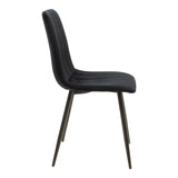 Set masa si scaune 5 piese Natali-Noor, Negru, 120x80x76 cm