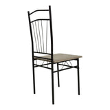 Set masa si scaune 5 piese Reforia, Gri, 110x60x74 cm