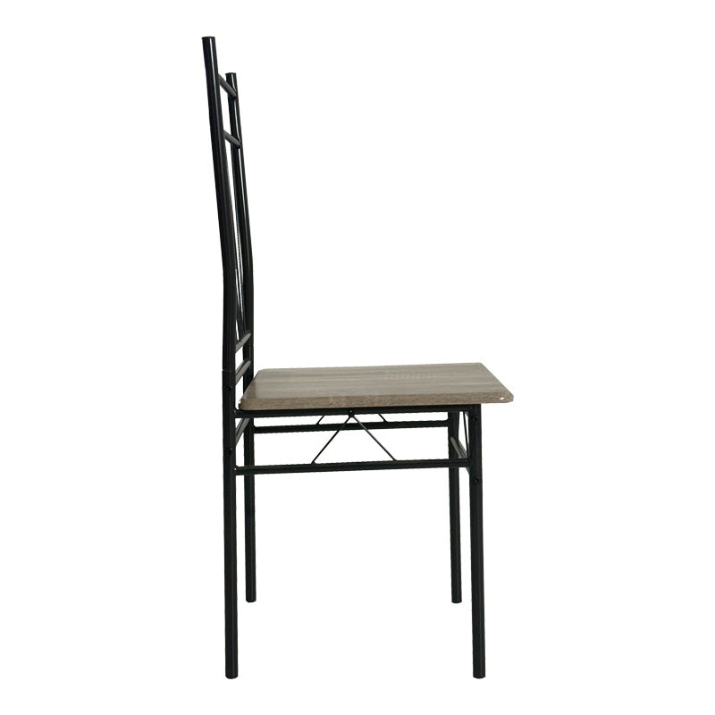 Set masa si scaune 5 piese Reforia, Gri, 110x60x74 cm