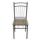 Set masa si scaune 5 piese Reforia, Gri, 110x60x74 cm
