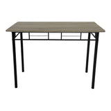 Set masa si scaune 5 piese Reforia, Gri, 110x60x74 cm