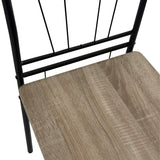 Set masa si scaune 5 piese Reforia, Gri, 110x60x74 cm