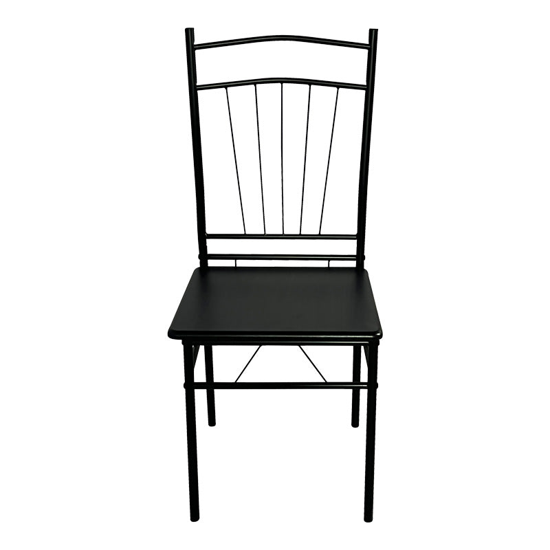 Set masa si scaune 5 piese Reforia, Negru, 110x60x74 cm