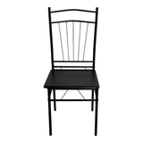 Set masa si scaune 5 piese Reforia, Negru, 110x60x74 cm