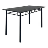 Set masa si scaune 5 piese Reforia, Negru, 110x60x74 cm