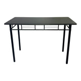 Set masa si scaune 5 piese Reforia, Negru, 110x60x74 cm