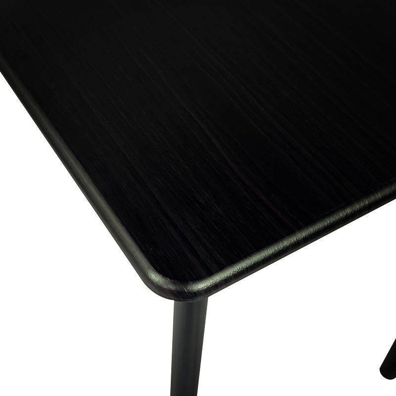 Set masa si scaune 5 piese Reforia, Negru, 110x60x74 cm