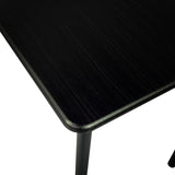 Set masa si scaune 5 piese Reforia, Negru, 110x60x74 cm