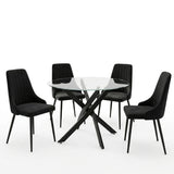 Set masa si scaune Antoro-Azori, D100x75 cm - Negru